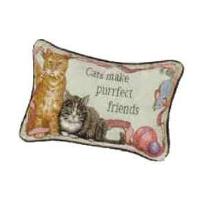  Purrfect Friends Saying Pillow