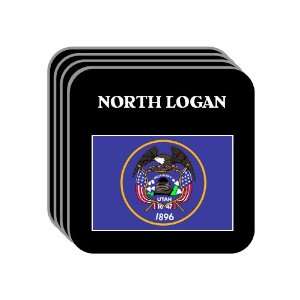 US State Flag   NORTH LOGAN, Utah (UT) Set of 4 Mini Mousepad Coasters