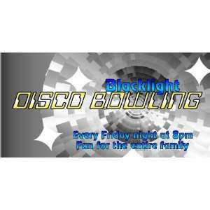 3x6 Vinyl Banner   Bowling League Disco Bowling 