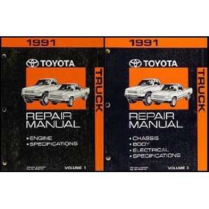 1991 Toyota Truck Repair Shop Manual Set Original 2 Vol.  