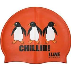 Line Sports Chillin Swim Cap ORANGE ONE SIZE FITS MOST  