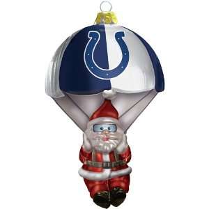   Colts Blown Glass Parachuting Santa 