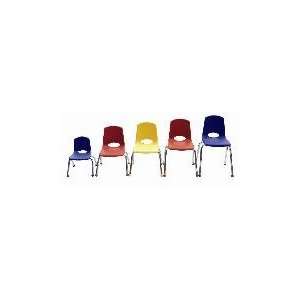    18 School Stack Chair with Chrome Legs   Blue 