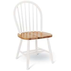    Victoryland Natural/White Windsor Chair, 2 Rung