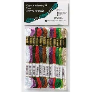  Primary Colors Rayon Floss 12 Skeins