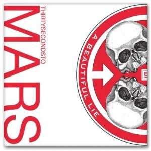  30 Seconds to Mars Beautiful Lie bumper sticker 4 x 4 