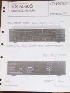 Kenwood KX 5060S Cassette Deck Service/Parts Manual  