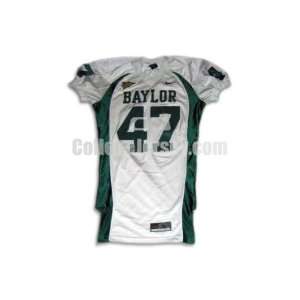   White No. 47 Game Used Baylor Nike Football Jersey