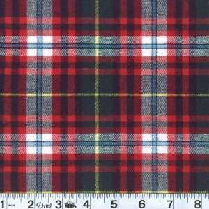  Dyed Flannel Plaid Red/Green Fabric By The Yard Arts, Crafts & Sewing