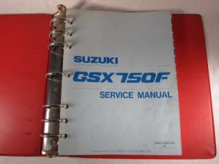1989  1996 Suzuki GSX750F GSX Motorcycle Service Manual  