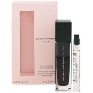 Narciso Rodriguez For Her Perfume for Women Spray and Refill .25 oz x 