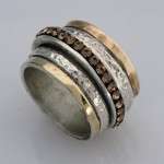 Wedding Ring Exquisite Vintage Art Deco Silver 925 gold 14k  