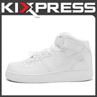 Nike Air Force 1 Mid 07 Pure White 3M Reflector Swoosh  
