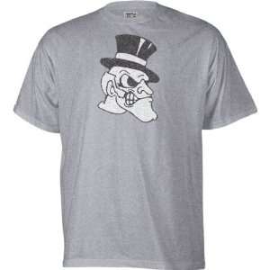  Wake Forest Demon Deacons Grey Distressed Mascot T Shirt 