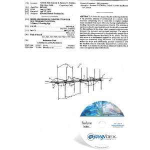 NEW Patent CD for BOOM AND FEEDLINE CONSTRUCTION FOR MULTIELEMENT 