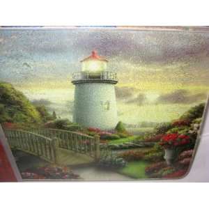  Tempered Glass Cutting Board 12 x 8 Lighthouse and Walking 