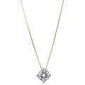 14k Yellow Gold Round cut Moissanite 6.5 mm Solitaire Necklace 