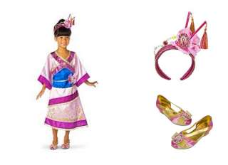   Princess Mulan Costume or Headpiece or Shoes or Set all sizes  