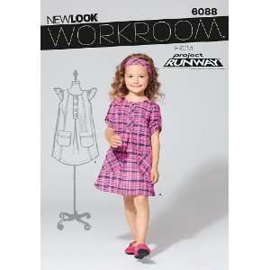  New Look Sewing Pattern 6088 Childs Dresses, Size A Arts 