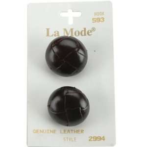  La Mode Black Leather Buttons #2994