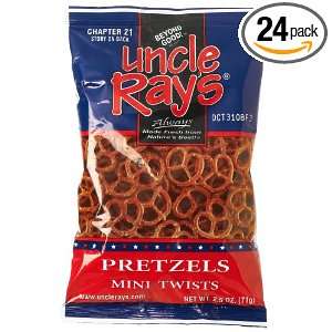 Uncle Rays Pretzels, 2.5 Ounce Units (Pack of 24)  