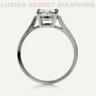 59 CARAT PRINCESS CUT SOLITAIRE ENGAGEMENT RING SOLID STERLING 