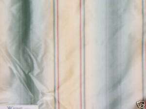 Kravet, Silk Stripe, 100% Silk, Fabric Remnant Vntg  