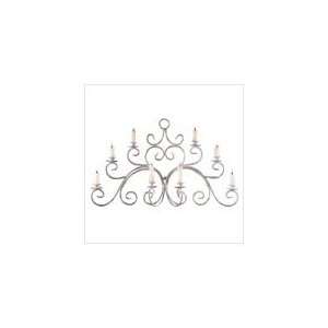  Distressed Ivory Wrought Iron Candelabra
