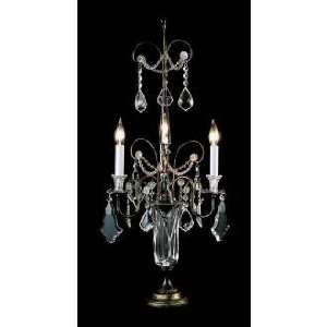  Candelabra Crystal and Glass Garland Table Lamp
