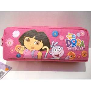    Hot Pink Dora Double Zipper Pencil Pouch Case 