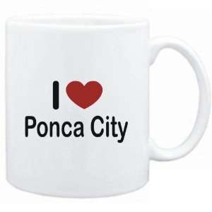  Mug White I LOVE Ponca City  Usa Cities Sports 