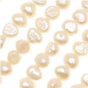  Lustrous White Cultured Small Nugget Pearls 5 8mm (16 Inch 
