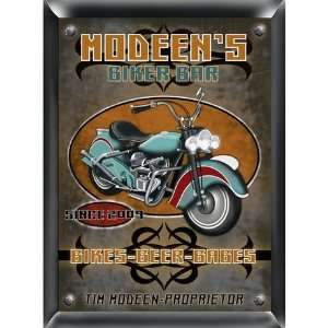  Traditional Biker Personalized Pub Sign