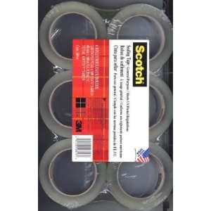 com 3M Commercial Box Sealing Tape Transparent 48 mm X 100 m (6 Pack 