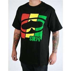  SRH Rasta Out Solid T Shirt   Small/Black Automotive