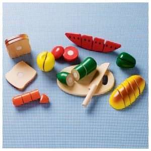  Kids Kitchen & Grocery Kids Pretend Wooden Sliced Toy 