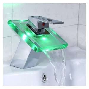   Waterfall LED Bathroom Sink Faucet 1018 LK 0905