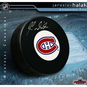  Jaroslav Halak Montreal Canadiens Autographed Hockey Puck 