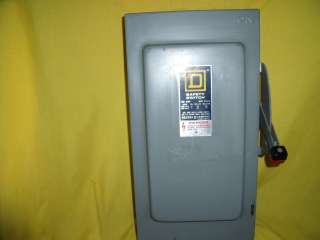 296 SQ D H363N 100 AMP 240 V 3 Ph Disconnect  