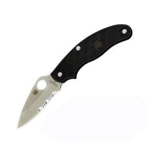  UK Pen Knife FRN Leaf Black Handle ComboEdge Sports 