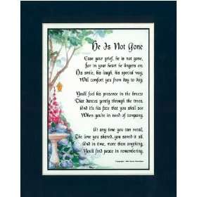  A Bereavement Gift. This Poem Is Double matted In Navy 