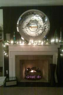 This is from our Luxe Home Line Beveled round mirror is surrounded 