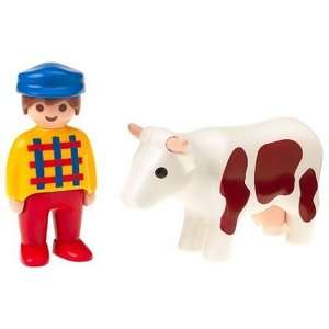  Playmobil   Farmer and Cow Toys & Games
