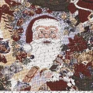   Jacquard Santa North Pole Fabric By The Yard Arts, Crafts & Sewing