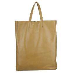Celine Beige Leather Tote Bag  