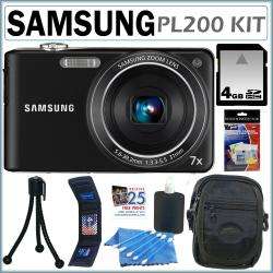 Samsung PL200 14.2MP Black Digital Camera and Accessory Kit 