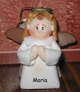 Lil Angel ORNAMENT Personalized M Names NWT  