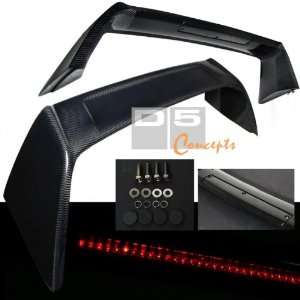 02 06 Acura RSX Trunk Spoiler w/ Smoke LED Brake Light   Real Carbon 