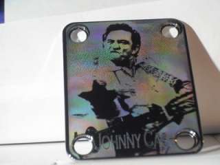 Johnny Cash Engraved Guitar Neck Plate Strat Telecaster  
