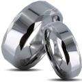 Tungsten Carbide Polished Classic His and Hers Wedding Band Set 
